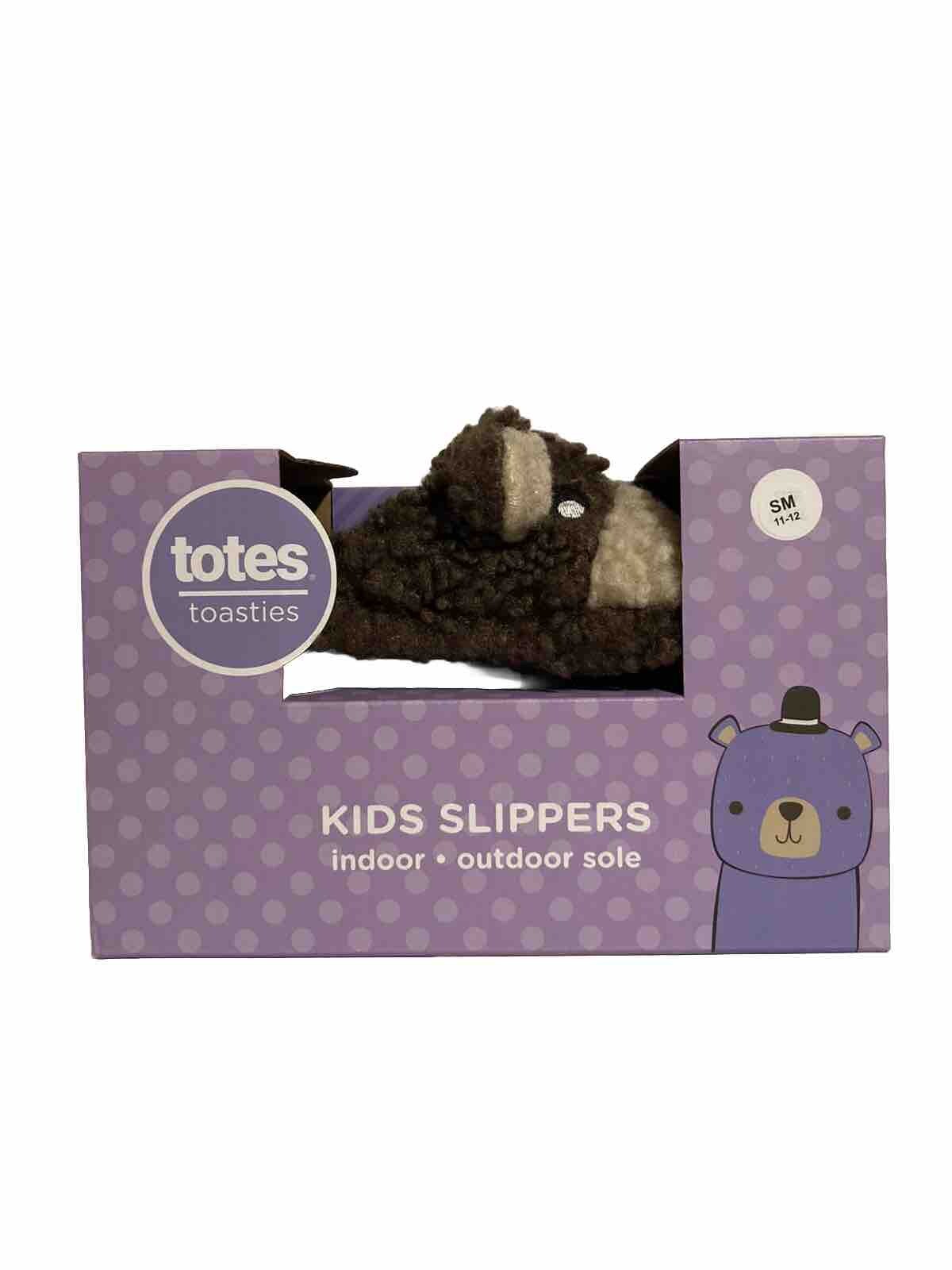 SAOLA Pantofole Totes Toasties per bambini taglia small M 11 12 suola interna esterna talpa fumosa