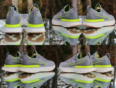 Nike React Infinity Run FlyKnit Men's Size 8 Grey Wolf Volt Custom