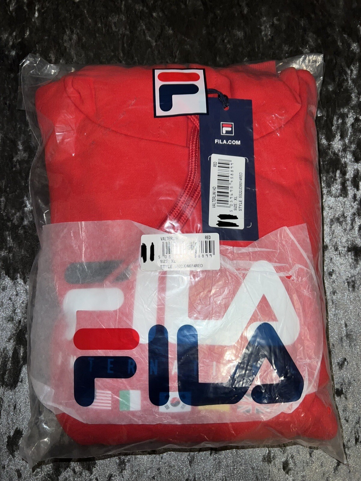 Felpa con cappuccio Fila Sportswear Valterlini uomo donna pullover palestra taglia XL