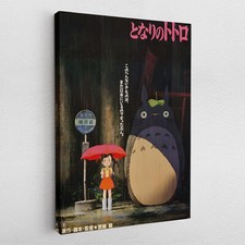 Quadro su tela poster acrilico vetro pop art My Neighbour Totoro Ghibli astratto manga