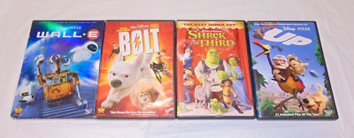DVDs WALL E, BOLT, SHREK the THIRD & UP Disney Pixar Dreamworks 