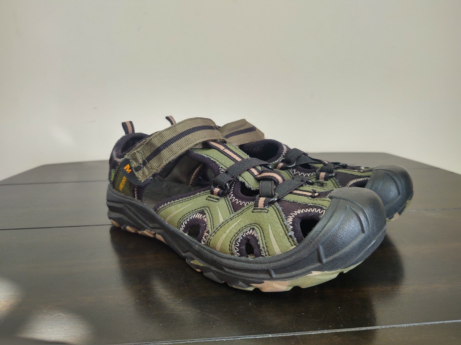 Sandali da trekking Merrell ragazzo Hydro MK260856 verde oliva comodi punta chiusa taglia 5