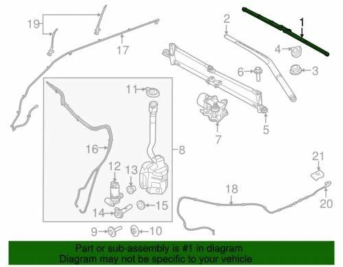 Limpiaparabrisas delantero izquierdo Ford Explorer Police 2011-2018 BB5Z-17528-E fabricante de equipos originales nuevo Foto 4 de 4