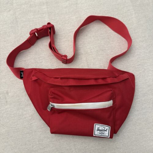 Herschel Supply Co. Seventeen Hip Pack Red/White Fanny Pack Crossbody Chest Bag - Picture 1 of 18