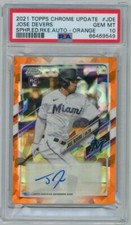 Jose Devers RC Auto /25 Orange Sapphire PSA 10 2021 Topps Chrome Update Rookie