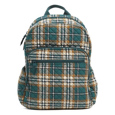 Vera Bradley Iconic Campus Backpack Signature Cotton Orchard Plaid