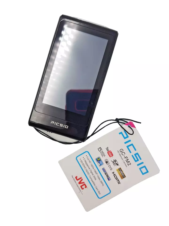 JVC GC-FM2 PICSIO HD Memory Camera Portable Pocket Video Camcorder GC-FM2BE Blac - Image 3 of 4