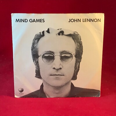 JOHN LENNON Mind Games 1973 UK 7'' vinyl single Apple original 45 Meat City