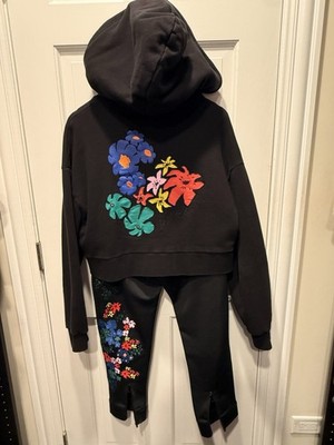 Etre Cecile Track Suite Set Women s Black And Floral