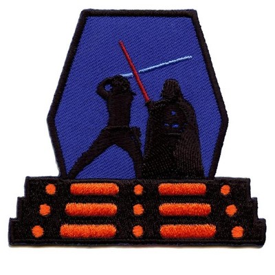 Official Star Wars Luke & Vader Fight Scene Embroidered Iron On Patch