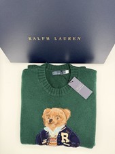 Polo Ralph Lauren Green Wool Cashmere Polo Bear Sweater Women s Medium