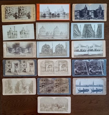 16 x ITALIEN Italien Foto Stereoviews, einige frühe ausgefallene Exemplare