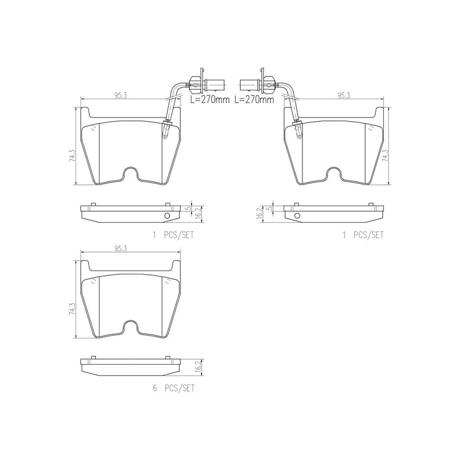 Brembo P85078N Disc Brake Pad Set For 03-09 Audi R8 RS4 RS6