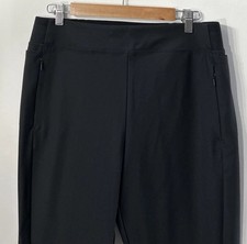 Women  s Athleta Stellar Black Trouser Jogger Stretch Performance Slim Sz 16 EC