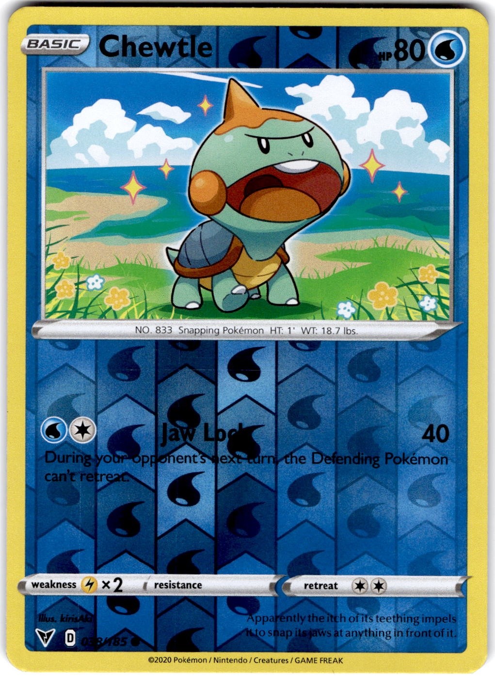 Pokemon Chewtle Vivid Voltage 38 Reverse Holo English