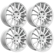 Set-4 Anovia Kenzo 18x8.5 5x4.55x114.3 White 35mm Wheels Rims 18 Inch