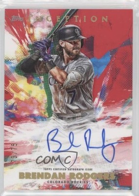 2020 Topps Inception Rookies & Emerging Stars Red 73/75 Brendan Rodgers Auto 2l4