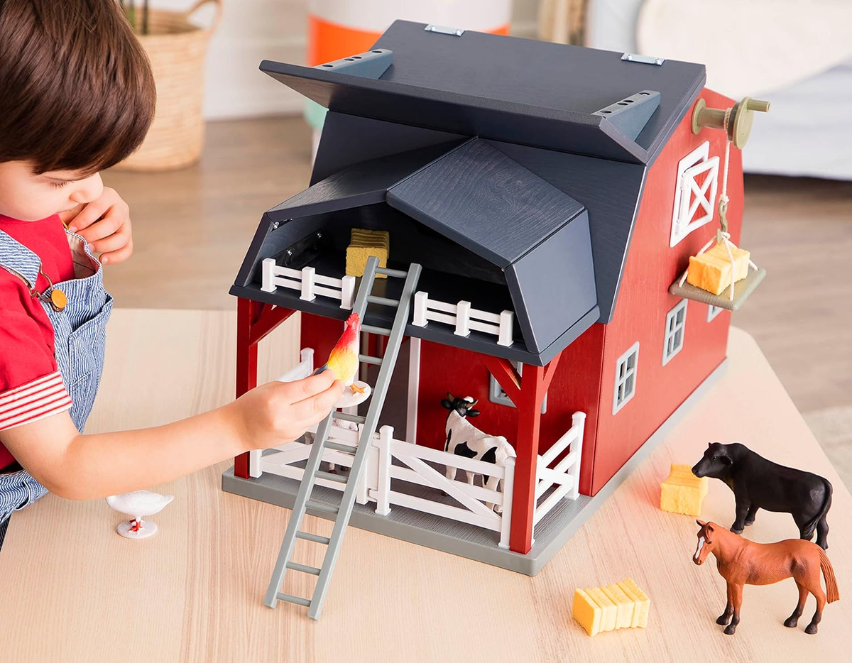 Buy Terra By Battat Terra AN2101Z Battat – Wooden Animal Barn Farm