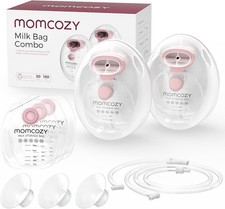 Momcozy Wearable Milk Collection Cups with Storage Bags 5 Oz Direct-to-Bag