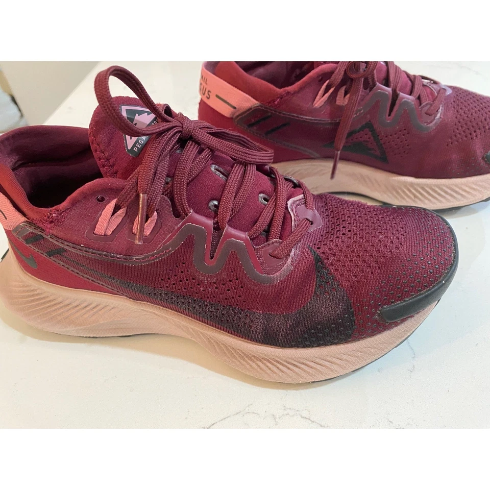 Nike Pegasus Trail 2 Running Shoes Women's 6 Red Plum Pink Black CK4309-600 - Image 4 of 4
