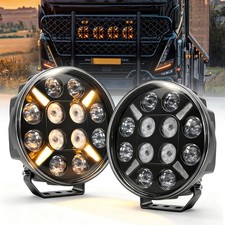 2PCS 9 inch Round 150W Led Work Light 12V 24V Yellow White DRL Off Road Fog Lamp