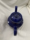 MID CENTURY ARTHUR WOOD STRAFFORD COBALT BLUE AND ORANGE ENGLAND TEA POT W LID — photo 5