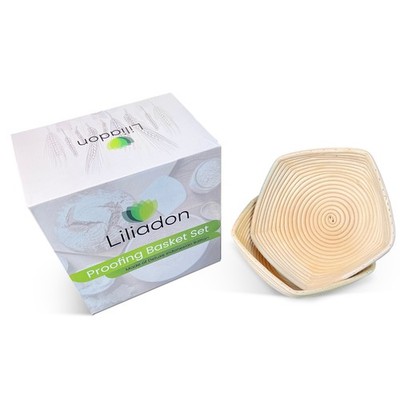    Banneton Set for Bread & Sourdough   2 Star 9'' Proofing Baskets - Great Gift