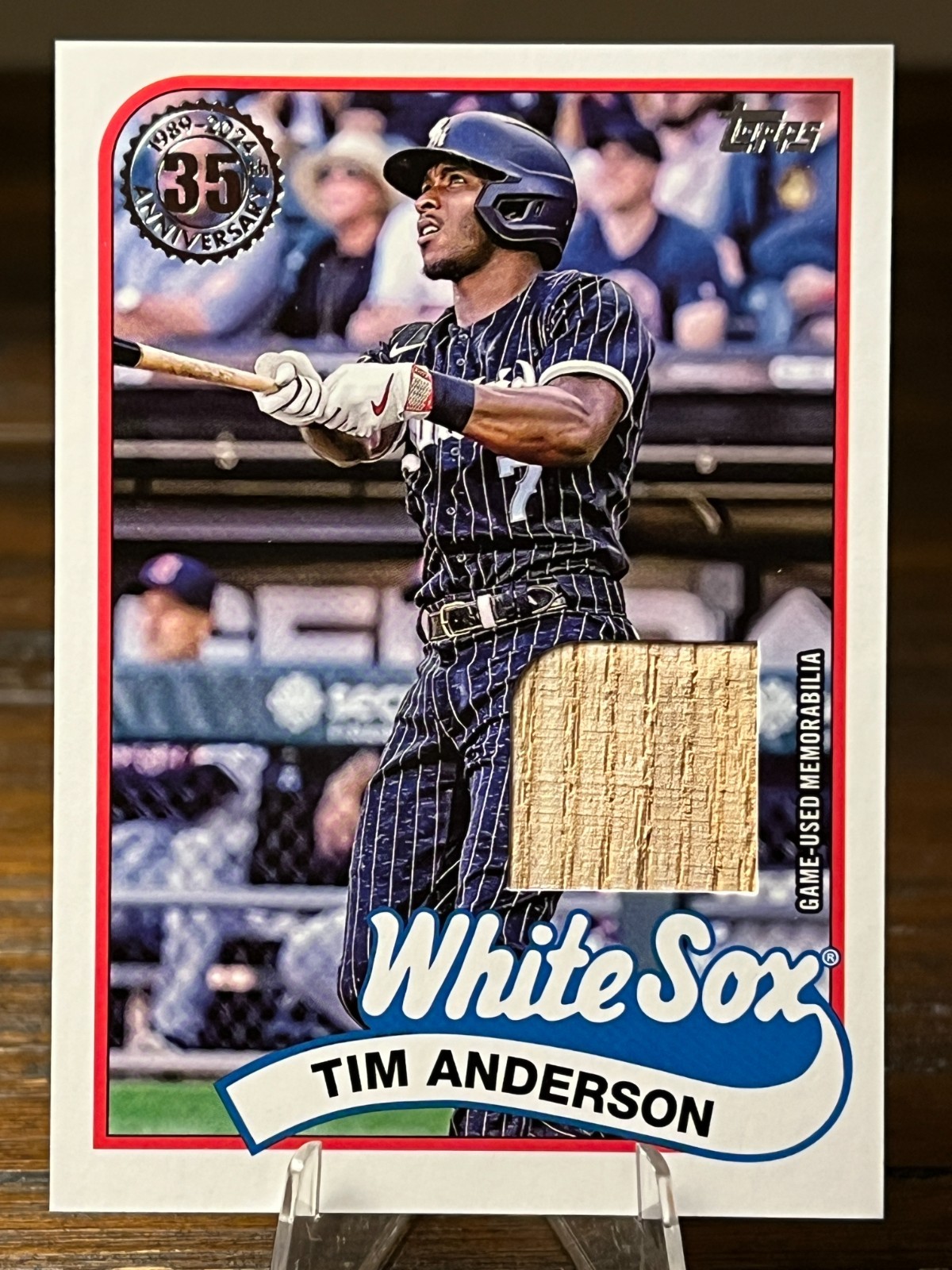 2024 Topps #89R2-TA Tim Anderson 35th Anniversary Relic Card [MEM] Chicago White