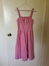 Wild Fable Gingham Summer Dress Red and White, Stretchable, Adjustable Straps