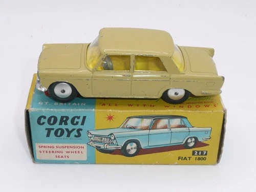 Corgi 217 Fiat 1800 Rare Mustard Boxed  *original vintage*