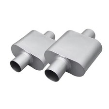 Universal 2.5 Id Inlet 2.5 Id Outlet Single Chamber Muffler - 2.5 Inch