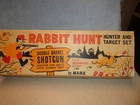 Vintage MARX Rabbit Hunt. Double barrel Shotgun, hunter & target set. USED , BOX