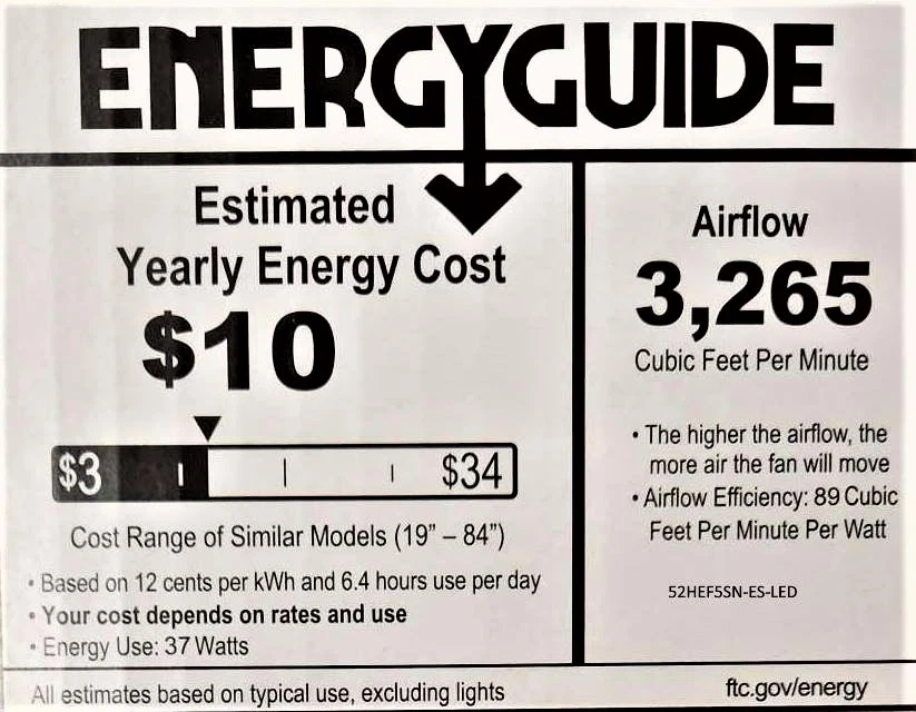 Ventilador de techo regulable Luminance Concord 52" Heritage Fusion 52HEF5SN-ES-LED Foto 3 de 4