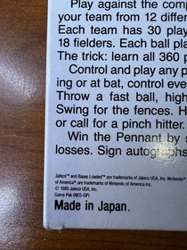 Bases Loaded (Nintendo Entertainment System, 1988) - NES CIB Complete In Box