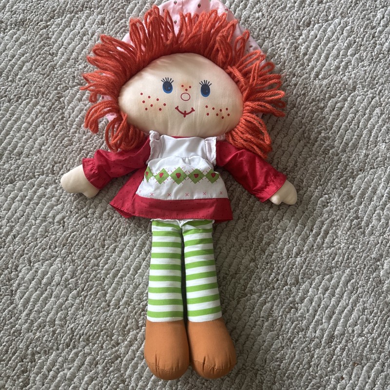 Strawberry Shortcake Vintage Kenner Rag Doll 1980s Rare Plush 14" 1980