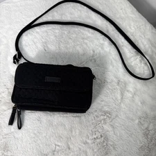 Vera Bradley Small Black Crossbody Bag Wallet Or Wristlet