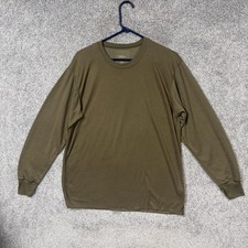 Cabela's Shirt Mens Large Green Long Sleeve Made In USA Layer Outdoors Hunting