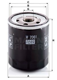 MANN-FILTER W7061 Ölfilter für MAZDA