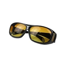 Night Vision Pro Driving Glasses Anti-Glare Polarized Wear Over Yellow Lens A