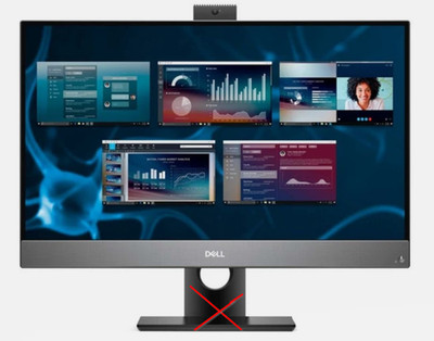 Dell Optiplex 7480 AiO, i5-10500 (3,1GHz zu 4,8GHz) 256GB SSD 8GB, Touch Display
