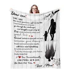 60"x80" Gifts For Adult Son Blanket From Mom Dad Birthday Present Soft Throw