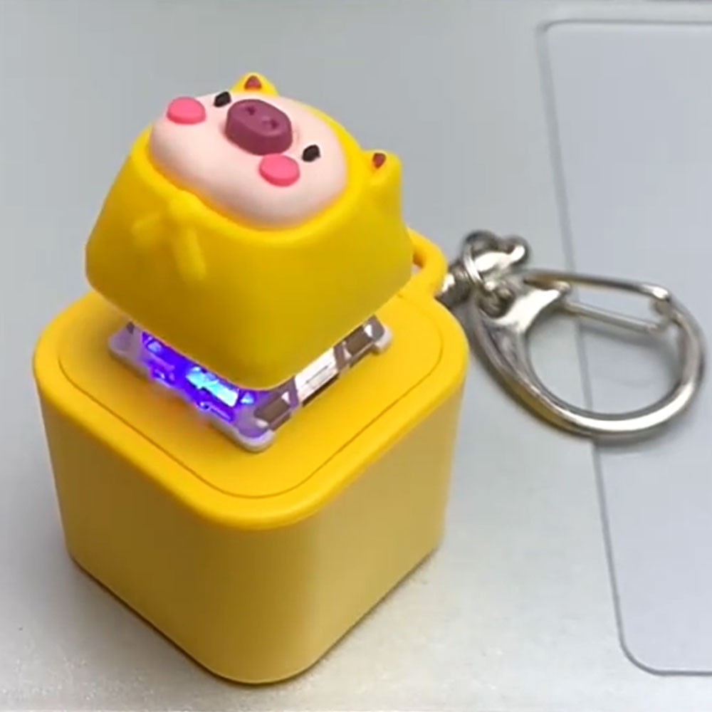 Cute--Croaking Frog Keychain | Rechargeable Stress-Relieving Clicky Keyboard JQ