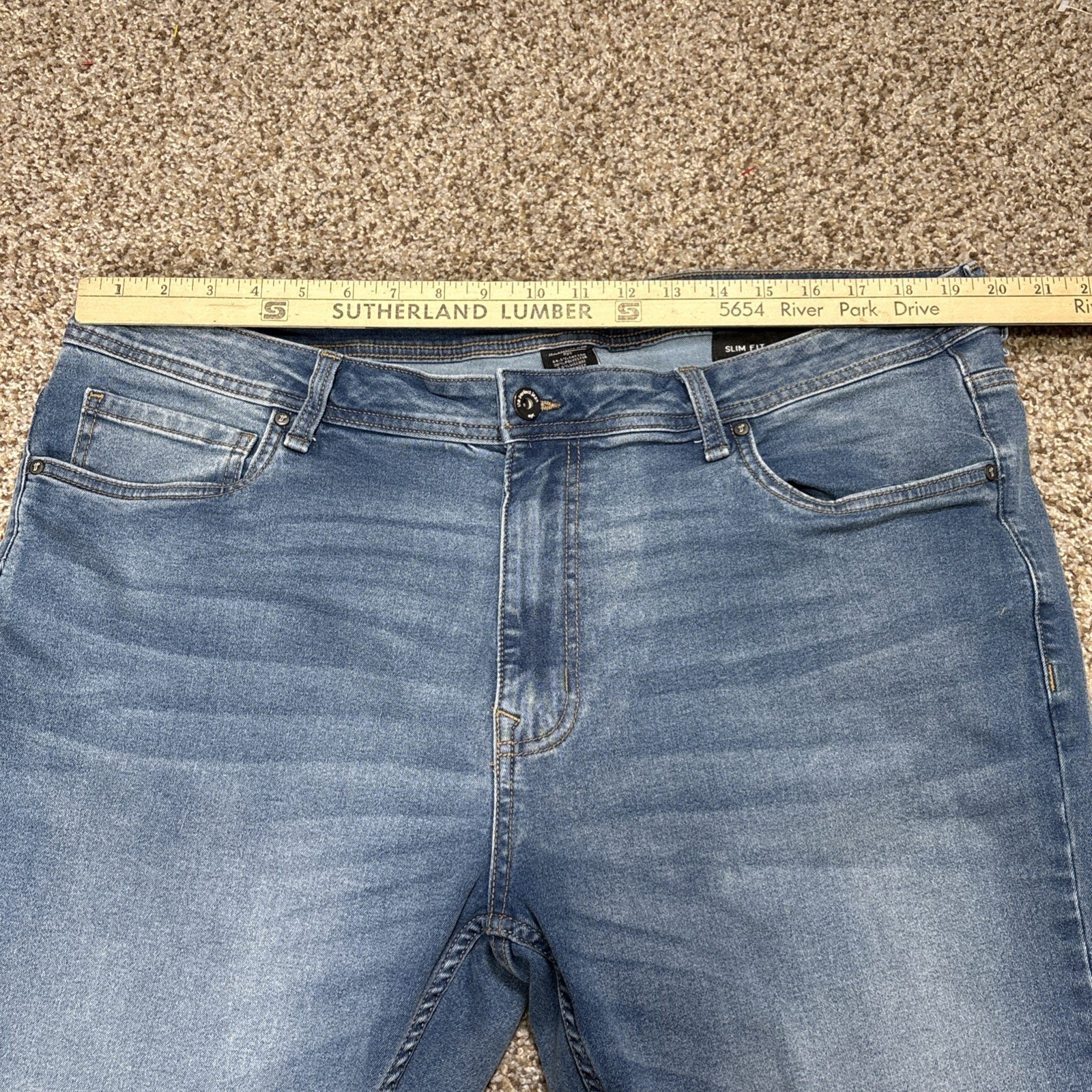 The Perfect Jean NYC Slim Fit Med Denim Blue Mens 40x30 (39x30) - View 6