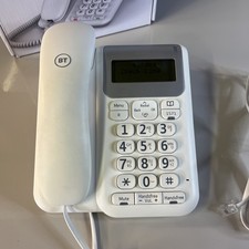 BT Big Button Telephone Decor 2200 White With Loud Speaker Caller Id Easy To Use