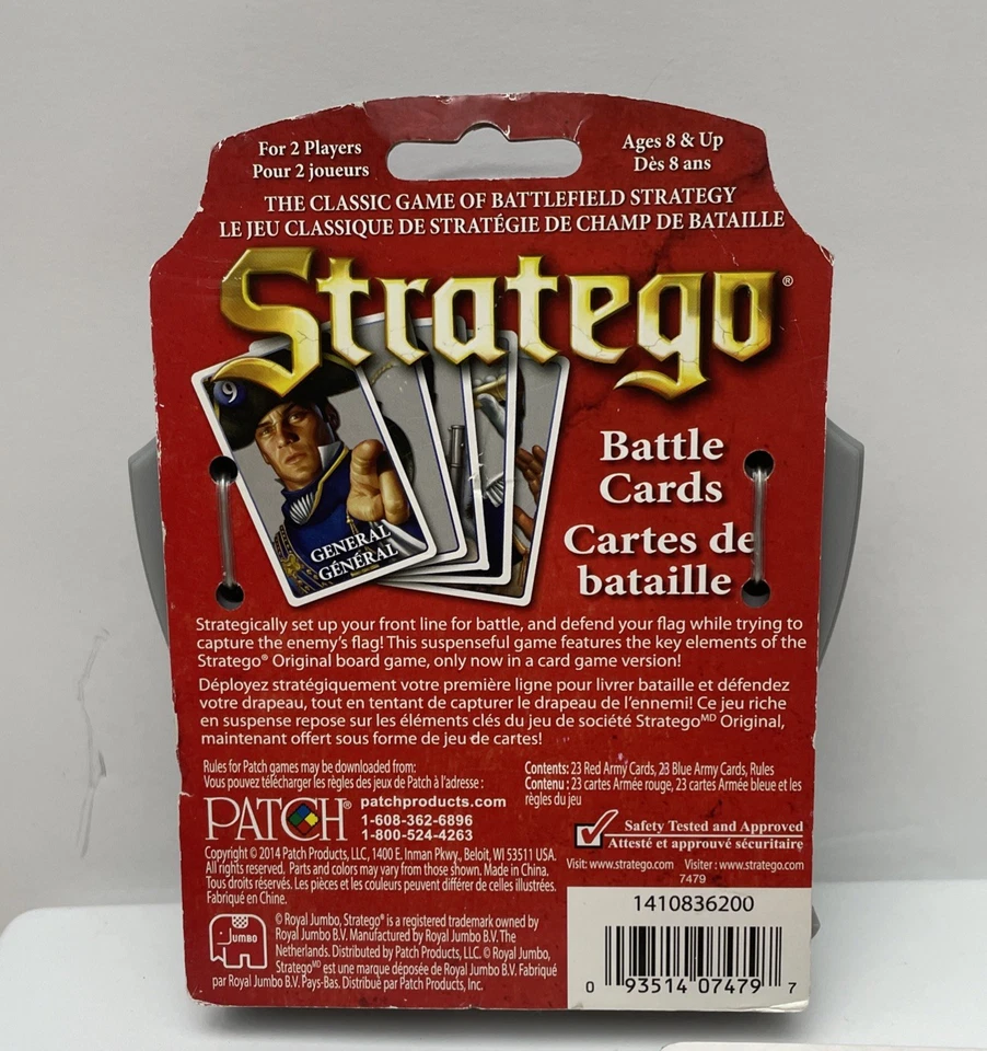 STRATEGO BATTLE CARDS STRATEGY TRAVEL EDITION GAME 2 PLAYERS AGES 8 & UP NOB - Image 2 of 4
