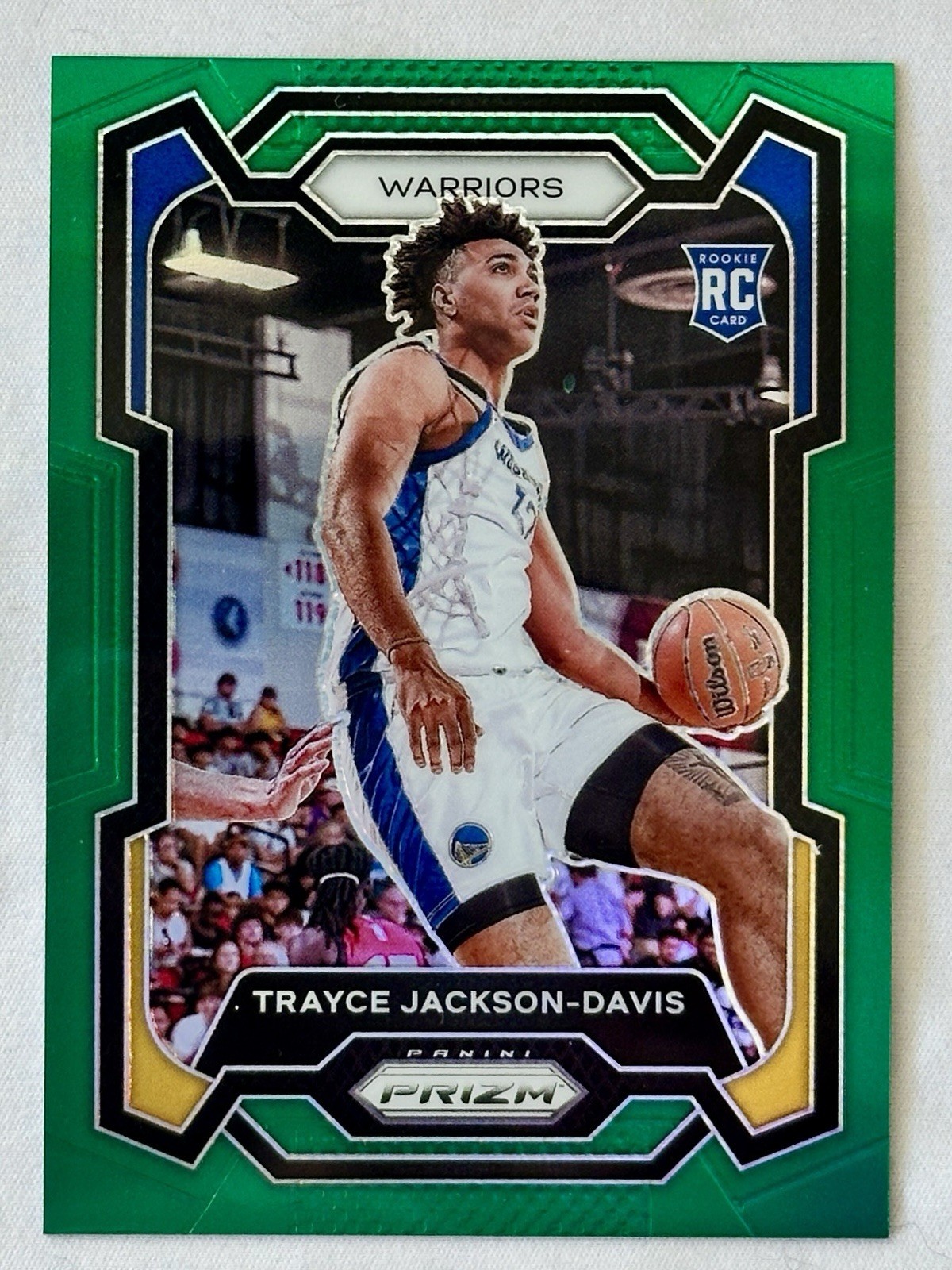 Trayce Jackson-Davis 2023-24 Panini Prizm Green Prizm Rookie RC #148 🔥 Warriors