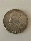 1954 50 Cent Franklin Half Dollar Coin No Mint Mark