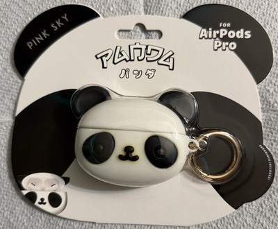 Pink Sky Panda Silicone Case for AirPods Pro with Carabiner