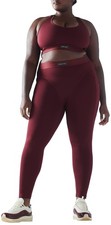 Savage x Fenty Womens Lineup High-Waist Pocket Legging Curvy 1X Red Cocoa