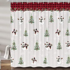 Merry Christmas Shower Curtains for Bathroom, Christmas 72"W x 72"L Pack of 1 